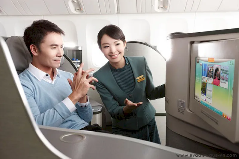 EVA Air có nhiều hạng ghế tùy theo nhu cầu hành khách
