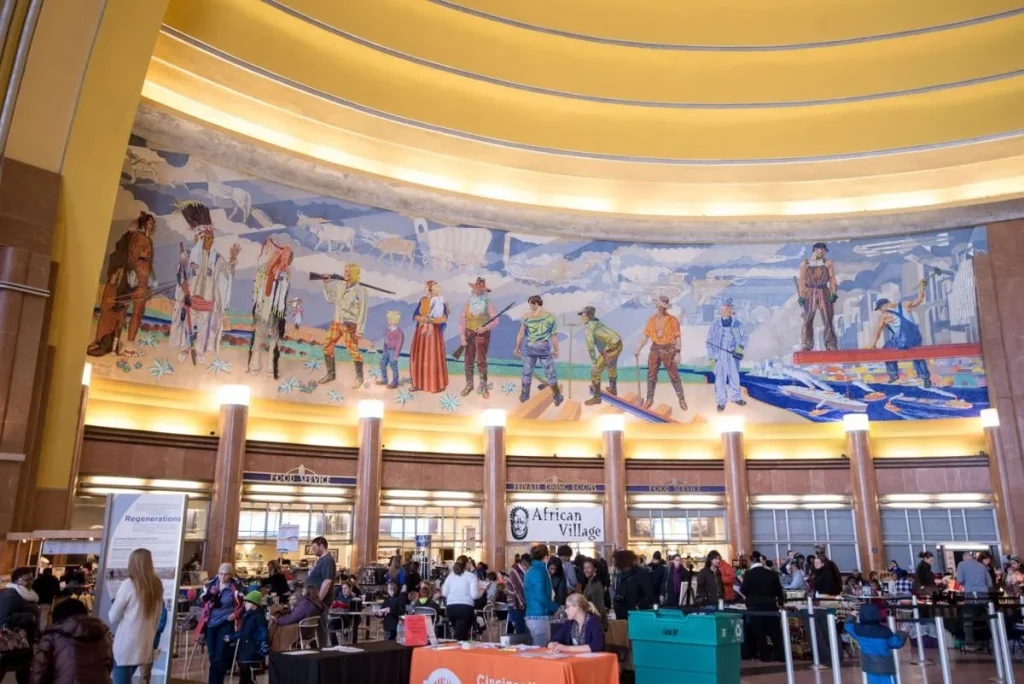 Bức tranh ghé hình tại nhà ga Cincinnati Union Terminal