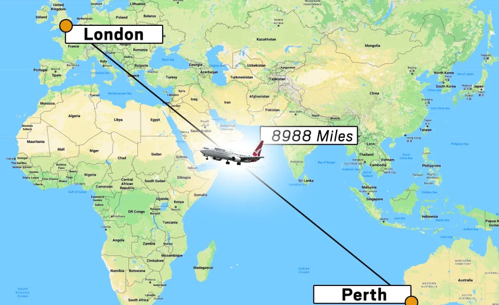Đường bay London – Perth (LHR-PER)