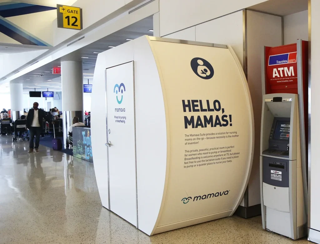 Địa điểm yên tĩnh tại sân bay - Không gian cho con bú ở hầu hết các sân bay
