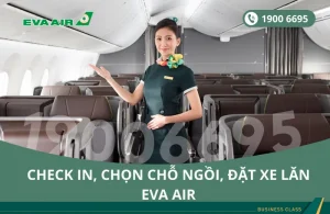 Dịch vụ check in, chọn chỗ ngồi, đặt xe lăn EVA Air đi San Jose